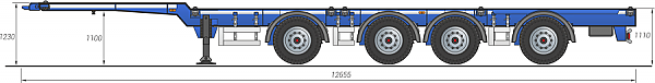 Полуприцеп контейнеровоз Grunwald Gr-VCSt 4 axle