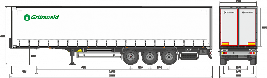 Шторный полуприцеп Грюнвальд